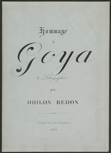 Homage to Goya (Hommage à Goya) by Odilon Redon, print, 1885