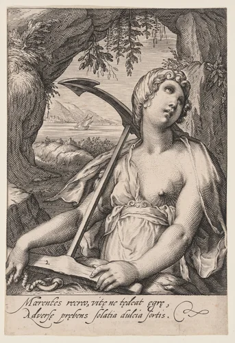 Hope, from The Seven Virtues by Jacob Matham, print, 1597