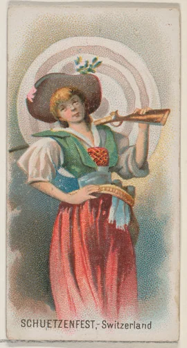Schuetzenfest, Switzerland, from the Holidays series (N80) for Duke brand cigarettes by W. Duke, Sons & Co., print, 1890