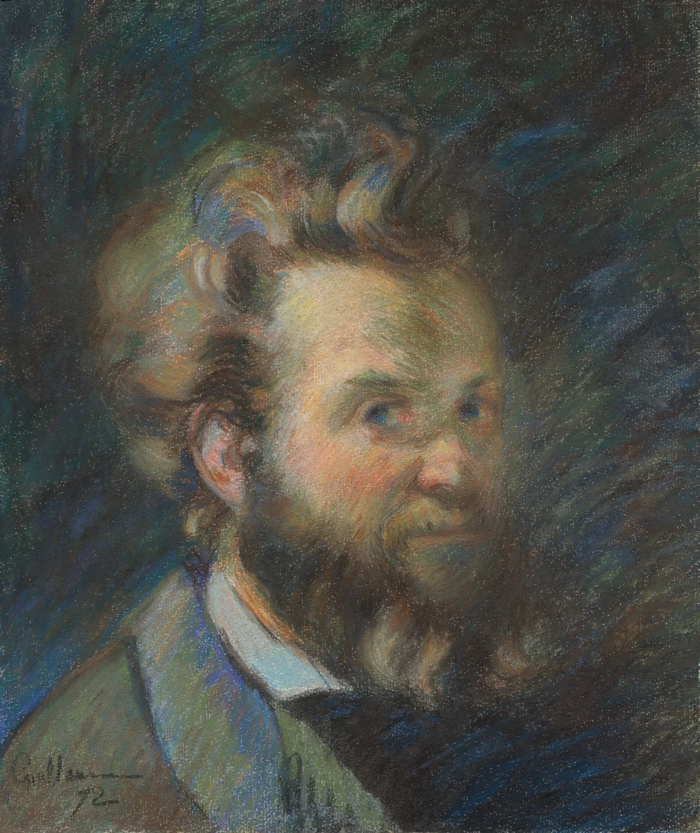 Self-Portrait by Armand Guillaumin, drawing, 1872