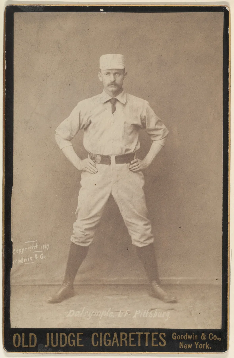Abner Frank Dalrymple, Left Field, Pittsburgh, from the series Old Judge Cigarettes by Goodwin & Company, photograph, 1887