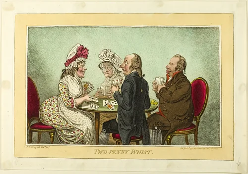 Two-Penny Whist by James Gillray, print, 1796