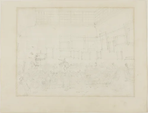 Study for Christie's Auction Room by Augustus Charles Pugin
Thomas Rowlandson, drawing, 1807-1808