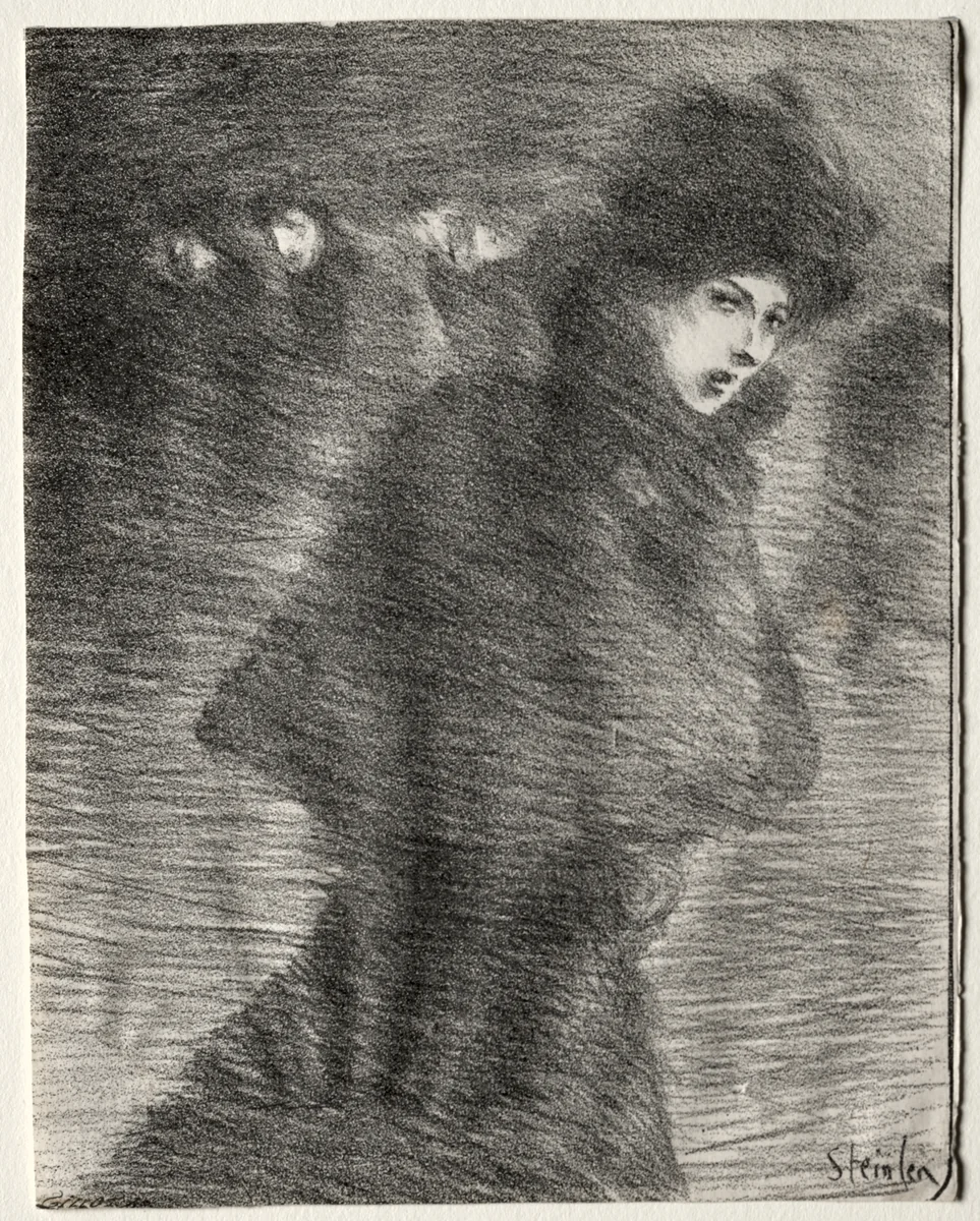A Woman Passing By by Théophile Alexandre Steinlen, print, 1897