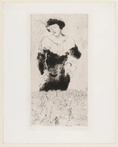 The Artist's Wife by Marc Chagall, print, 1925