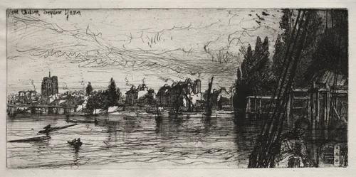 Old Chelsea Church by Francis Seymour-Haden, print, 1865