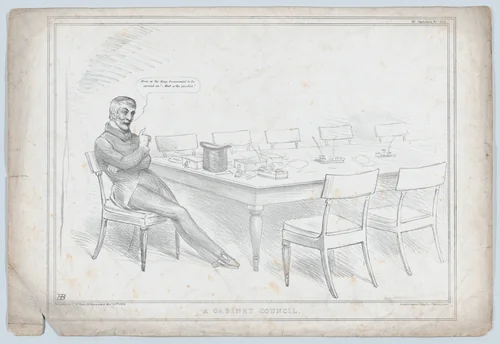 A Cabinet Council by John Doyle, print, 1834
