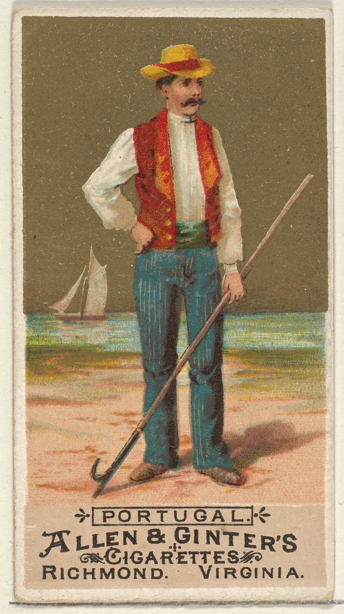 Portugal, from the Natives in Costume series (N16) for Allen & Ginter Cigarettes Brands by Allen & Ginter, print, 1886