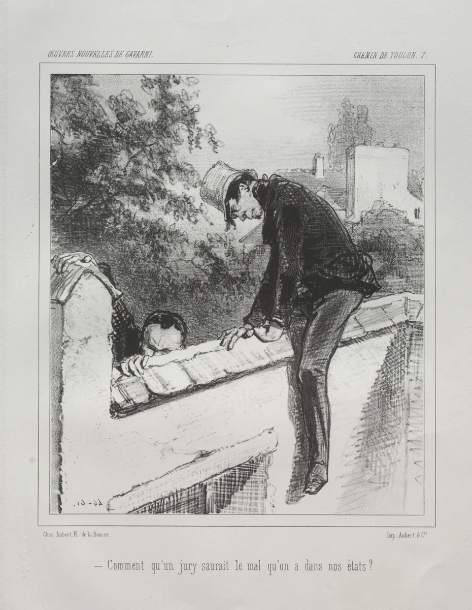 Chemin de Toulon by Paul Gavarni, print, 1824-1866