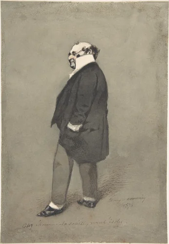 The Society Man (Monsieur Joseph Prudhomme) by Henry Bonaventure Monnier, drawing, 1874