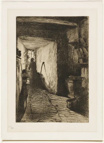 The Kitchen by James McNeill Whistler, print, 1858