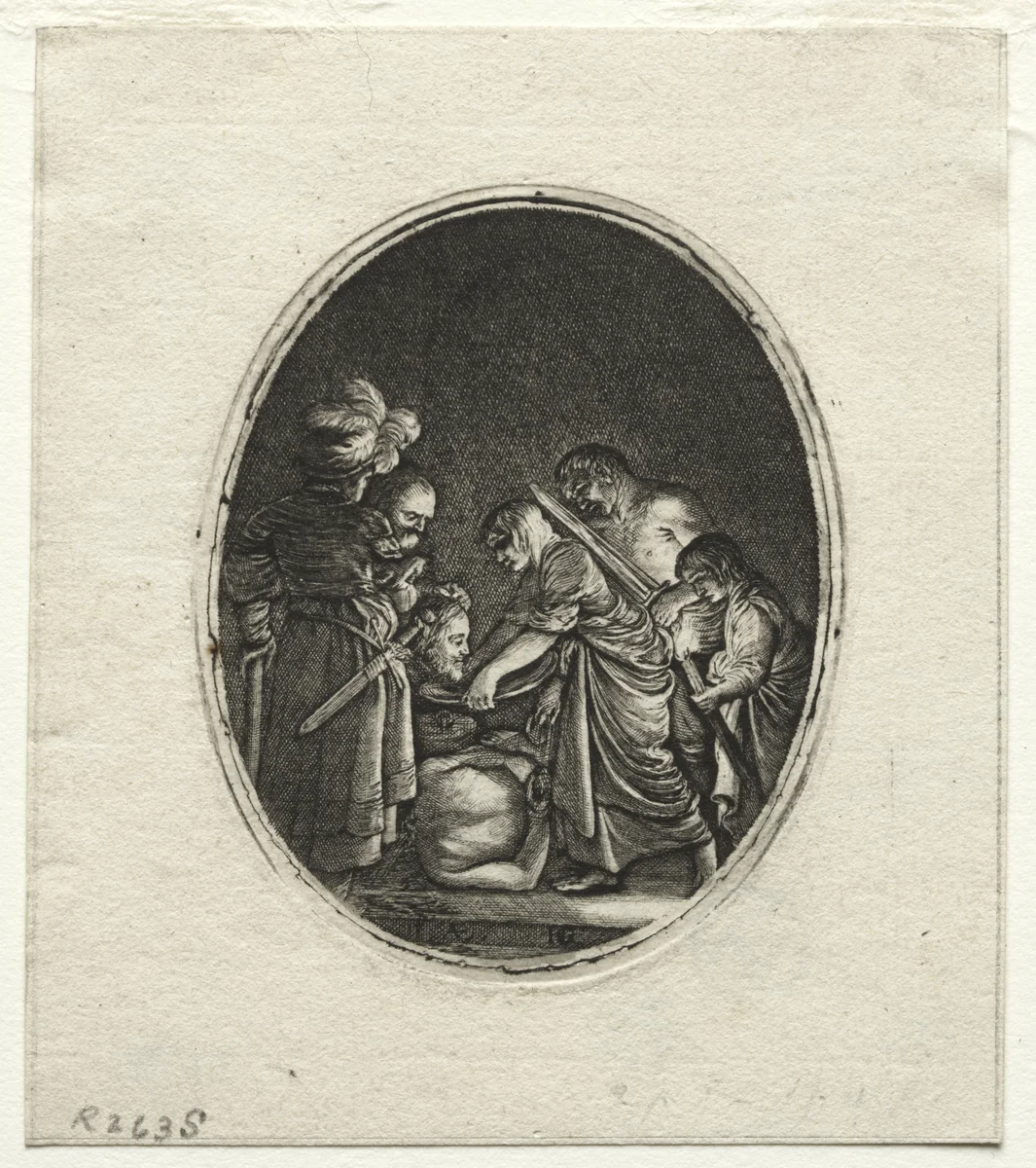 The Beheading of Saint John the Baptist by Hendrik Goudt, print, 1605-1615
