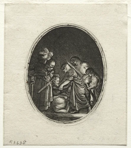 The Beheading of Saint John the Baptist by Hendrik Goudt, print, 1605-1615