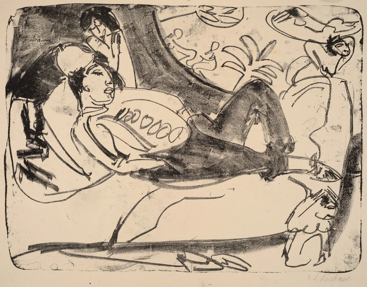 Siesta by Ernst Ludwig Kirchner, print, 1911-1912