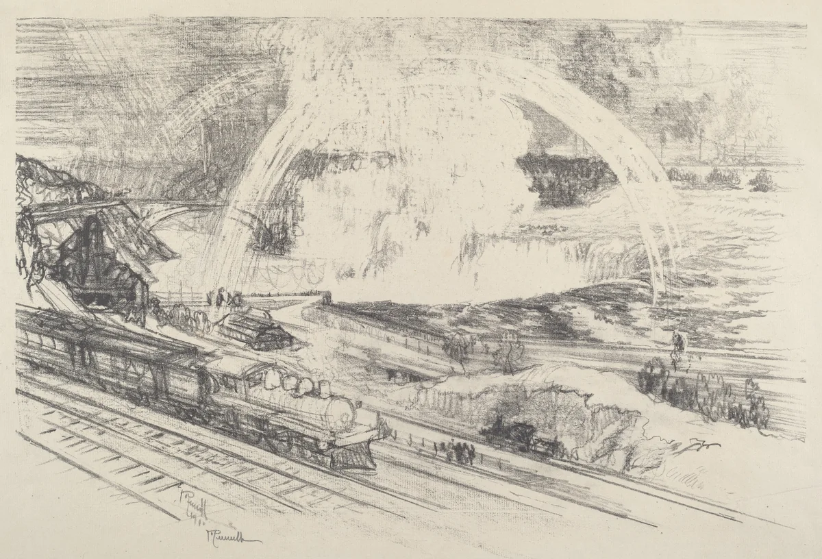 Falls Station, Niagara by Joseph Pennell, print, 1910