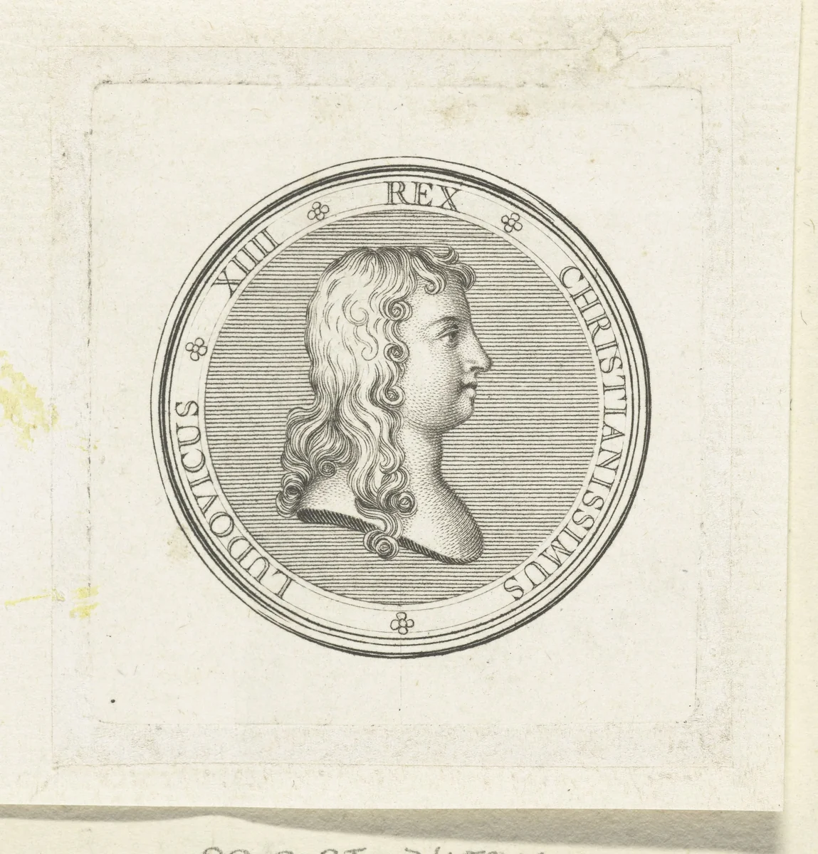 Penning met buste van Lodewijk XIV by Gerard Edelinck, print, 1702