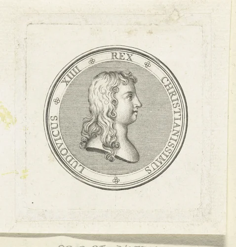 Penning met buste van Lodewijk XIV by Gerard Edelinck, print, 1702