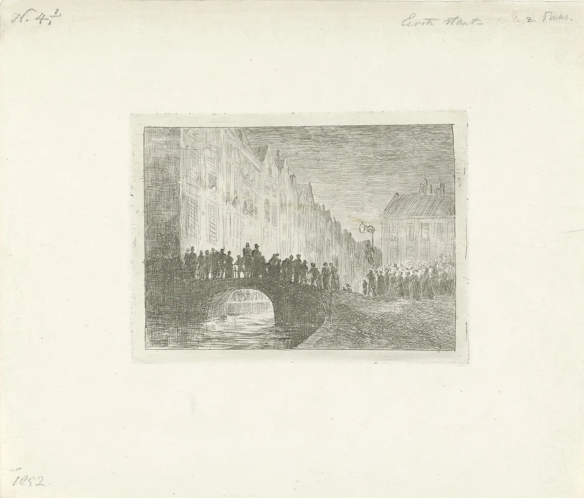 Serenade by Cornelis van der Griendt, print, 1852