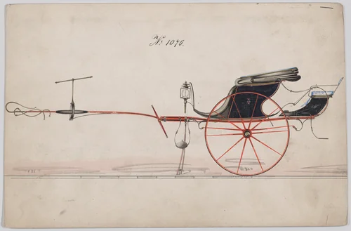 Curricle # 1076 by Brewster & Co., drawing, 1870-1874
