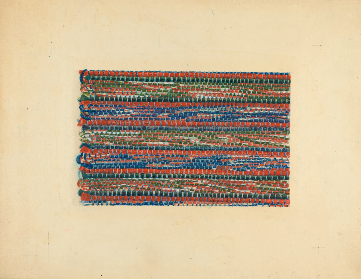 Shaker Rug Strip by Lucille Chabot, index of american design, 1936