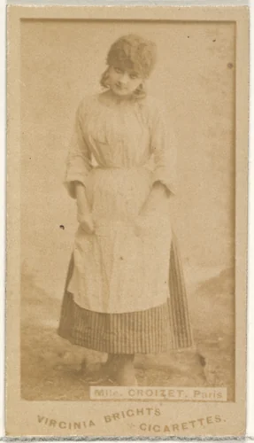 Mlle. Croizet, Paris, from the Actors and Actresses series (N45, Type 1) for Virginia Brights Cigarettes by Allen & Ginter, photograph, 1885-1891