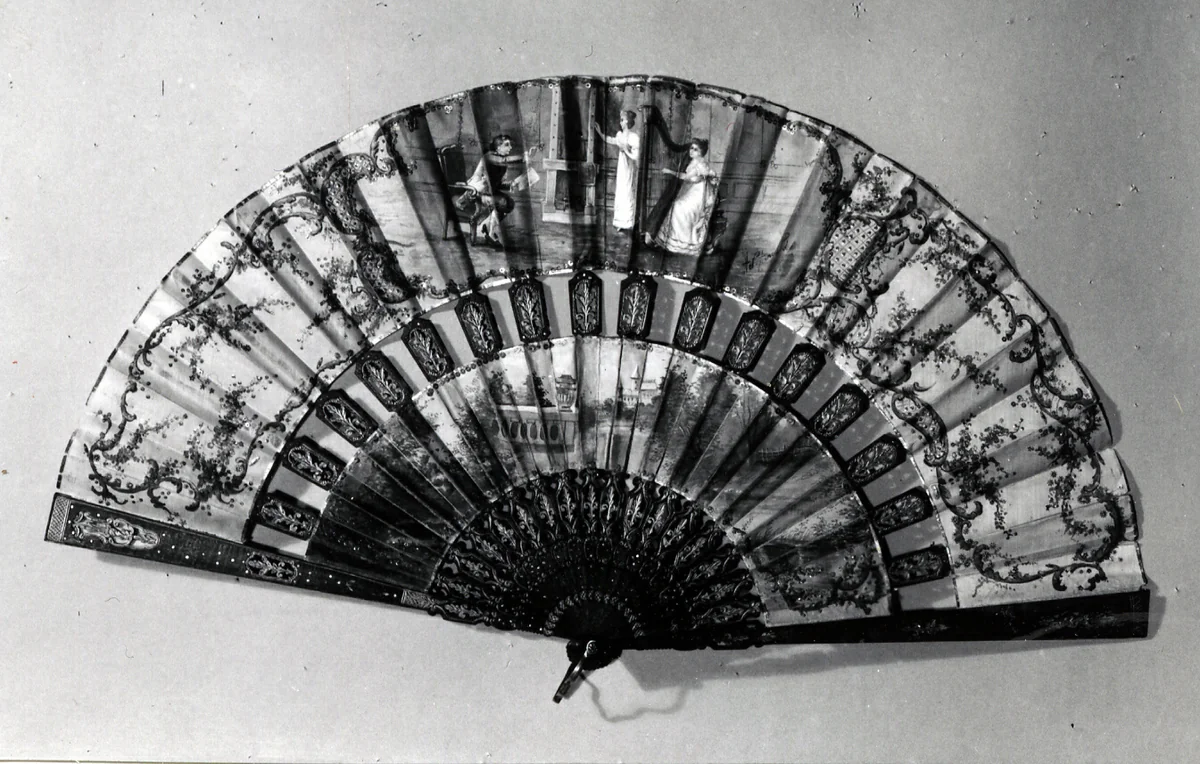Fan (Cabriolet Type) by France, textile, 1801-1900