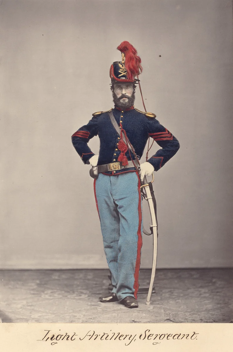 Light Artillery, Sergeant by Oliver Willard, photograph, 1866