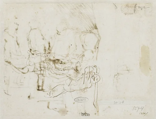 Beheading of John the Baptist by Rembrandt van Rijn, drawing, 1640-1641