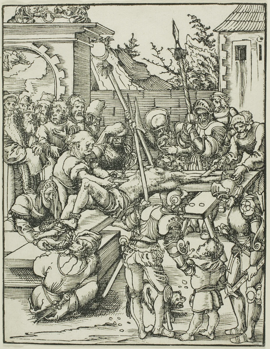 Saint Bartholomew, from The Martyrdom of the Apostles by Lucas Cranach the Elder, print, 1507-1517