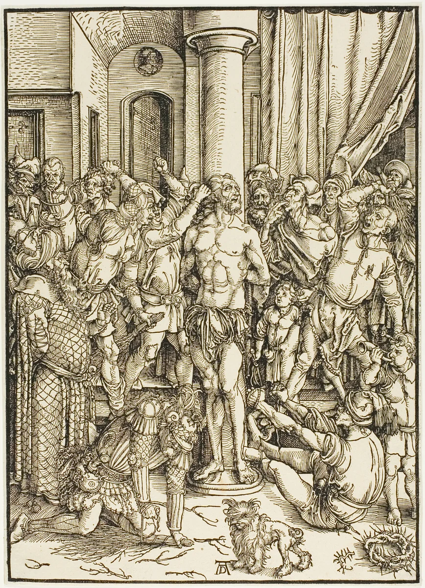 The Flagellation, from The Large Passion by Albrecht Dürer, print, 1496-1497