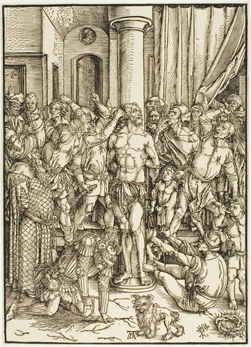 The Flagellation, from The Large Passion by Albrecht Dürer, print, 1496-1497