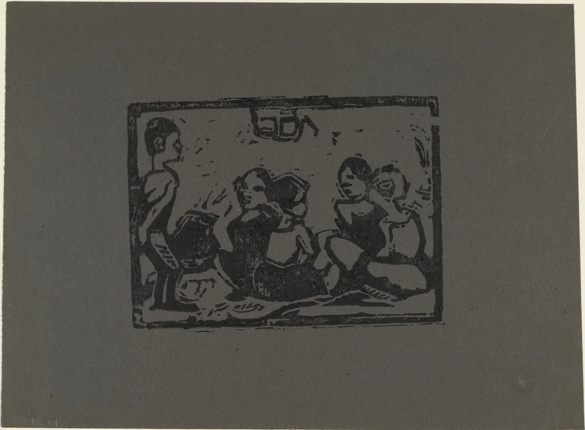 Children (Kinder) by Christian Rohlfs, print, 1915