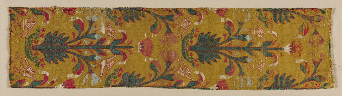 Silk Fragment by Unknown, textile, 1400-1499