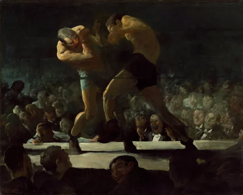 Club Night by George Bellows, painting, 1907