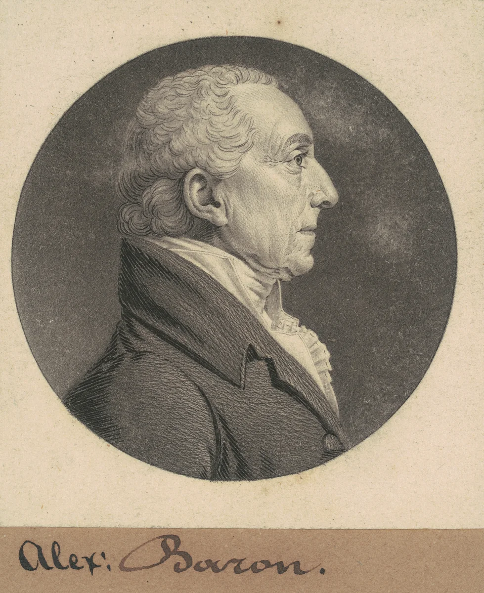 Alexander Baron by Charles B. J. Févret de Saint-Mémin, print, 1808
