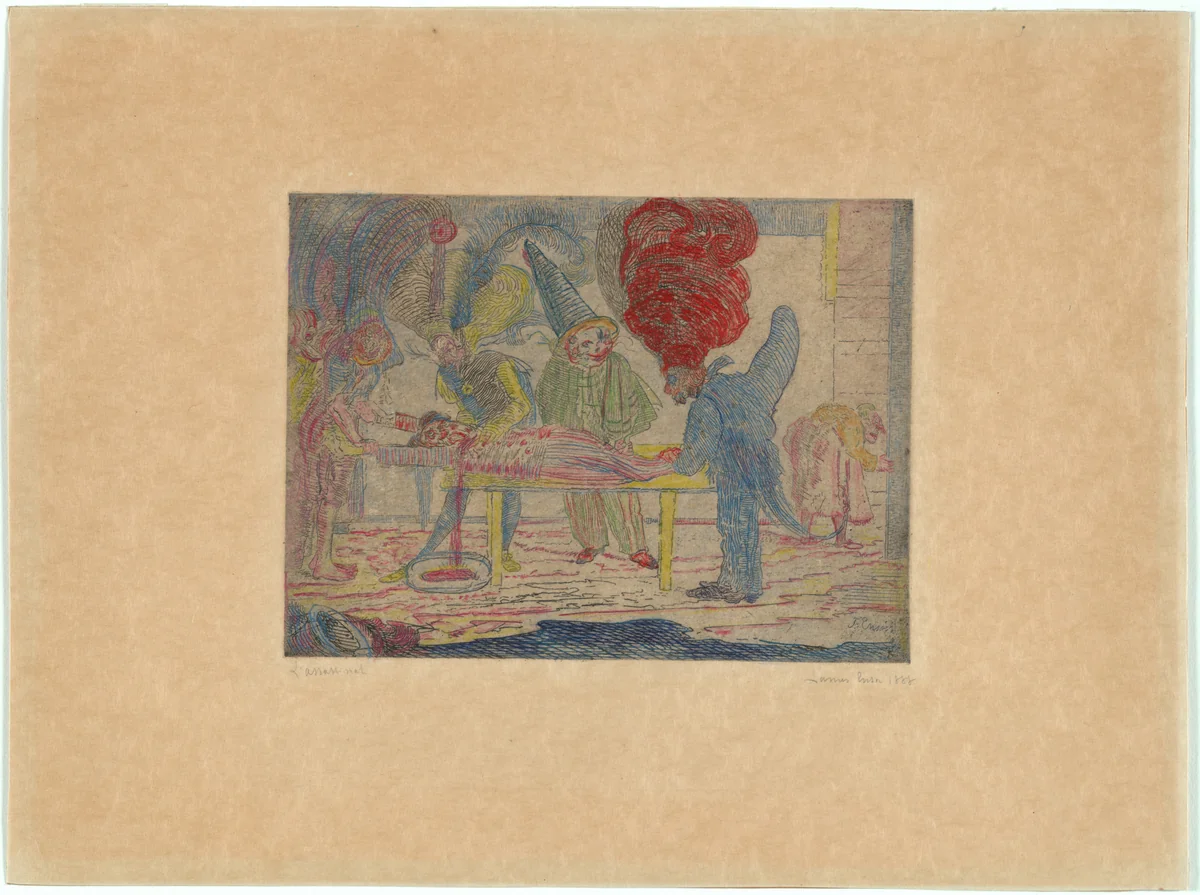 The Assassination by James Ensor, print, 1888