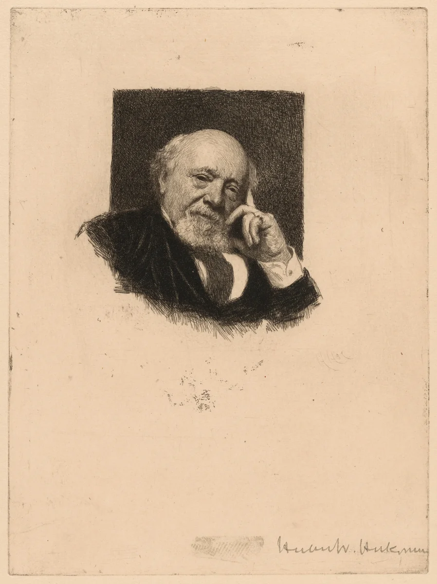 Portrait of a Man by Hubert von Herkomer, print, 1881