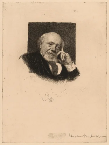 Portrait of a Man by Hubert von Herkomer, print, 1881