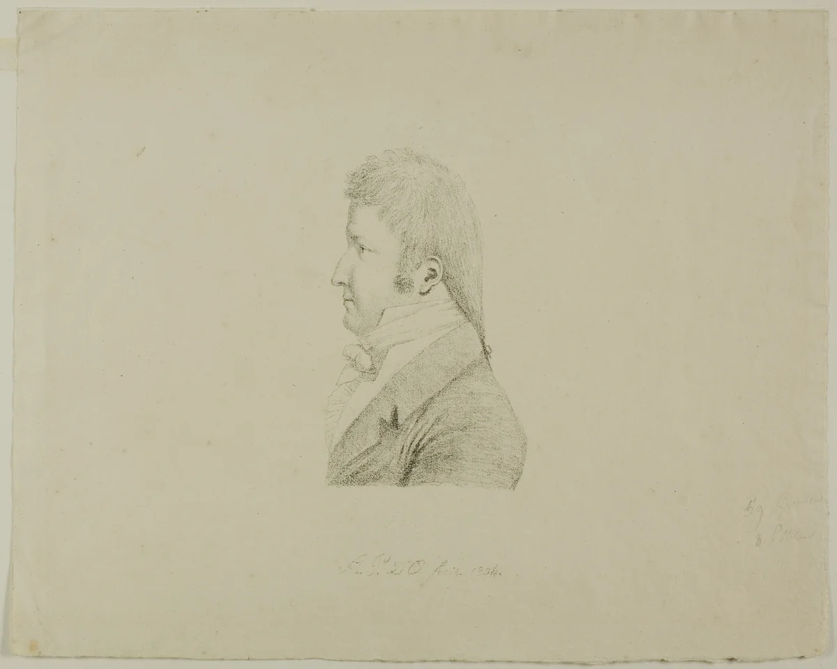 Portrait of Louis-Philippe, Duc d'Orléans by Antoine Philippe d'Orléans, print, 1804