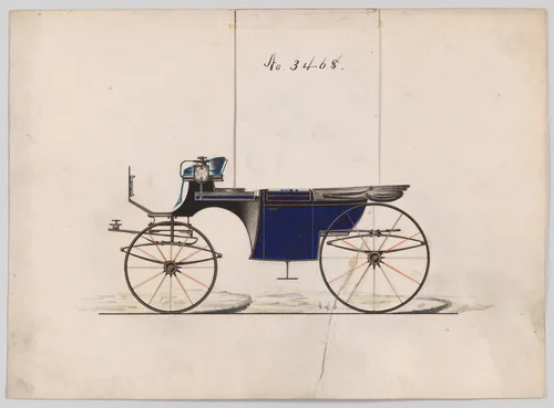 Design for Landaulet, no. 3468 by Brewster & Co., drawing, 1878