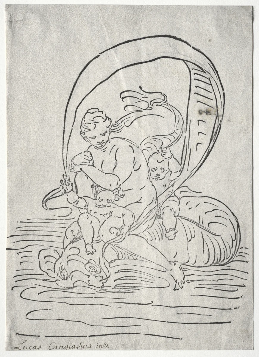The Triumph of Amphitrite by Luca Cambiaso, print, 1550-1580