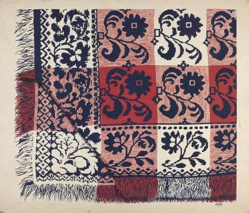 Coverlet by Ralph Atkinson, index of american design, 1937