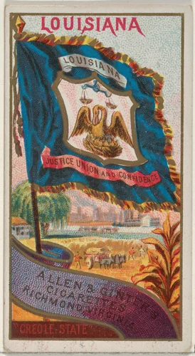 Louisiana, from Flags of the States and Territories (N11) for Allen & Ginter Cigarettes Brands by Allen & Ginter, print, 1888