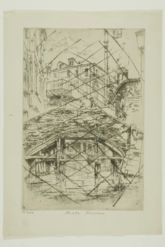 Ponte del Piovan by James McNeill Whistler, print, 1879-1880