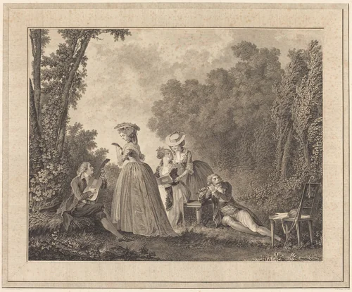 Le concert agreable by Charles Nicolas Varin, print, 1741-1812