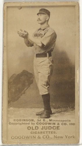 Myers C. Robinson, 3rd Base, Minneapolis, from the Old Judge series (N172) for Old Judge Cigarettes by Goodwin & Company, photograph, 1888