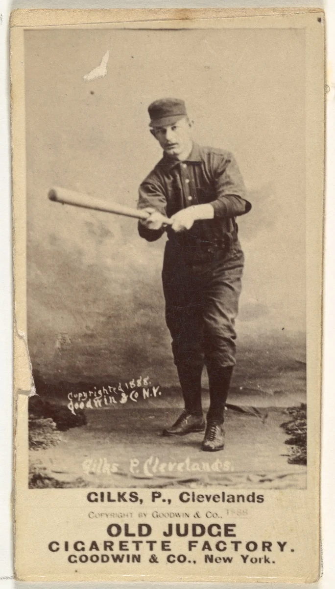 Robert James "Bob" Gilks, Pitcher, Cleveland, from the Old Judge series (N172) for Old Judge Cigarettes by Goodwin & Company, photograph, 1888