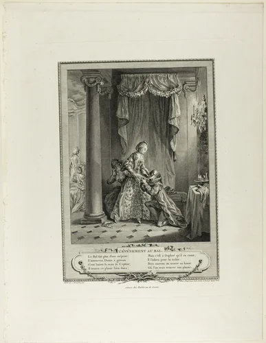 The Event at the Ball, from Monument du Costume Physique et Moral de la fin du Dix-huitième siècle by Antoine-Jean Duclos
Francois Robert Ingouf
Sigmund Freudeberg
Jean Henri Eberts
Laurent-François Prault, print, 1774