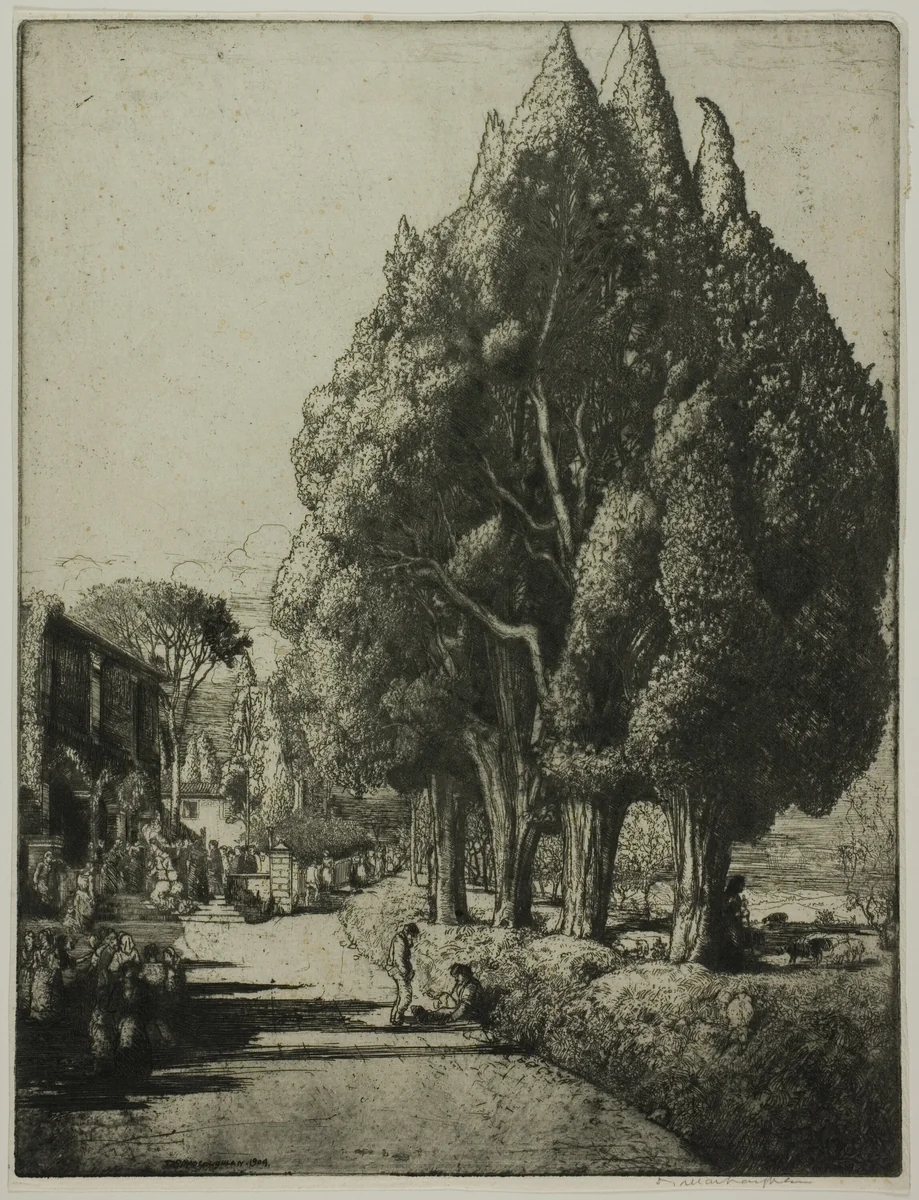 The Cypress Grove by Donald Shaw MacLaughlan, print, 1904