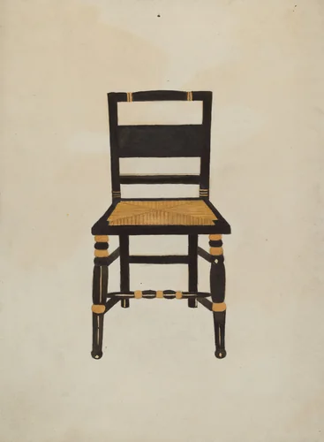 Hitchcock Chair by Genevieve Sherlock, index of american design, 1935-1942